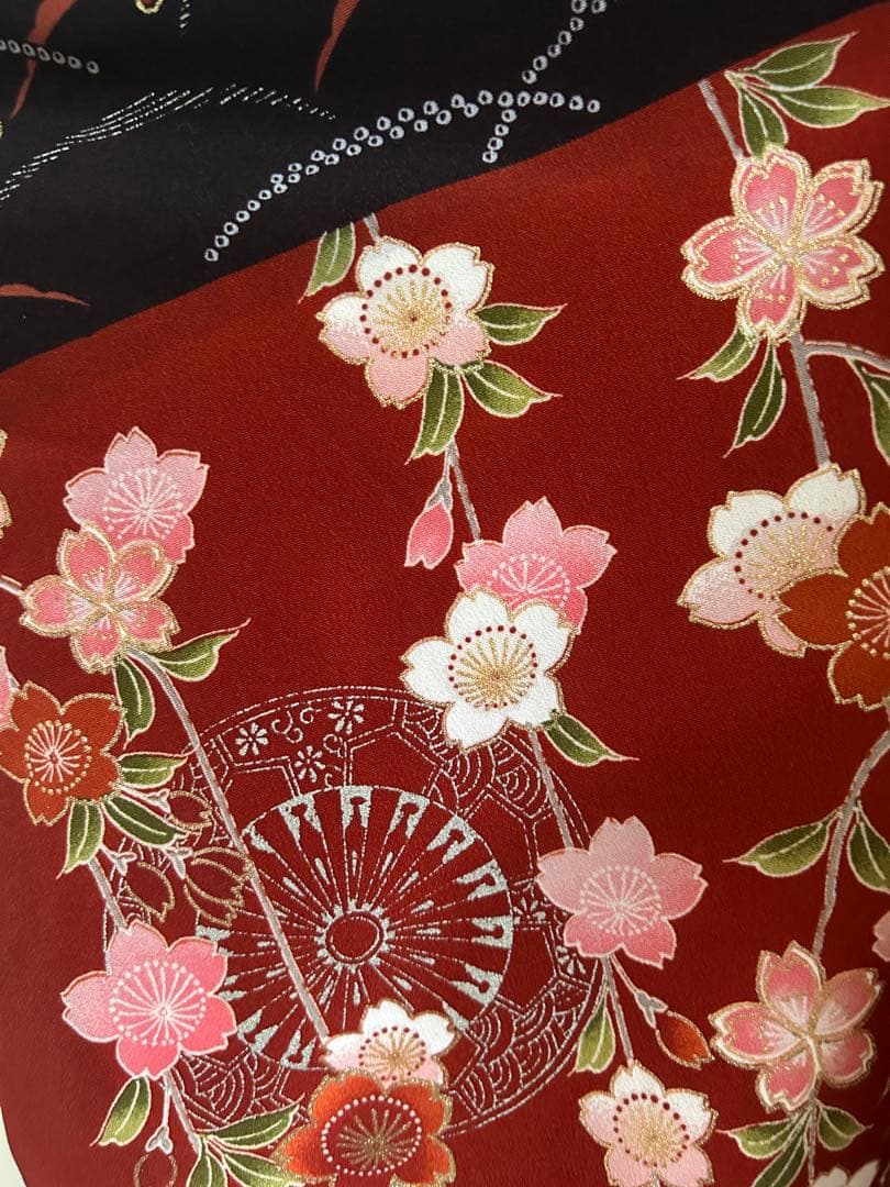 7歳　七五三　正絹着物　古典柄　帯　帯揚げ　帯締め　しごきのセット