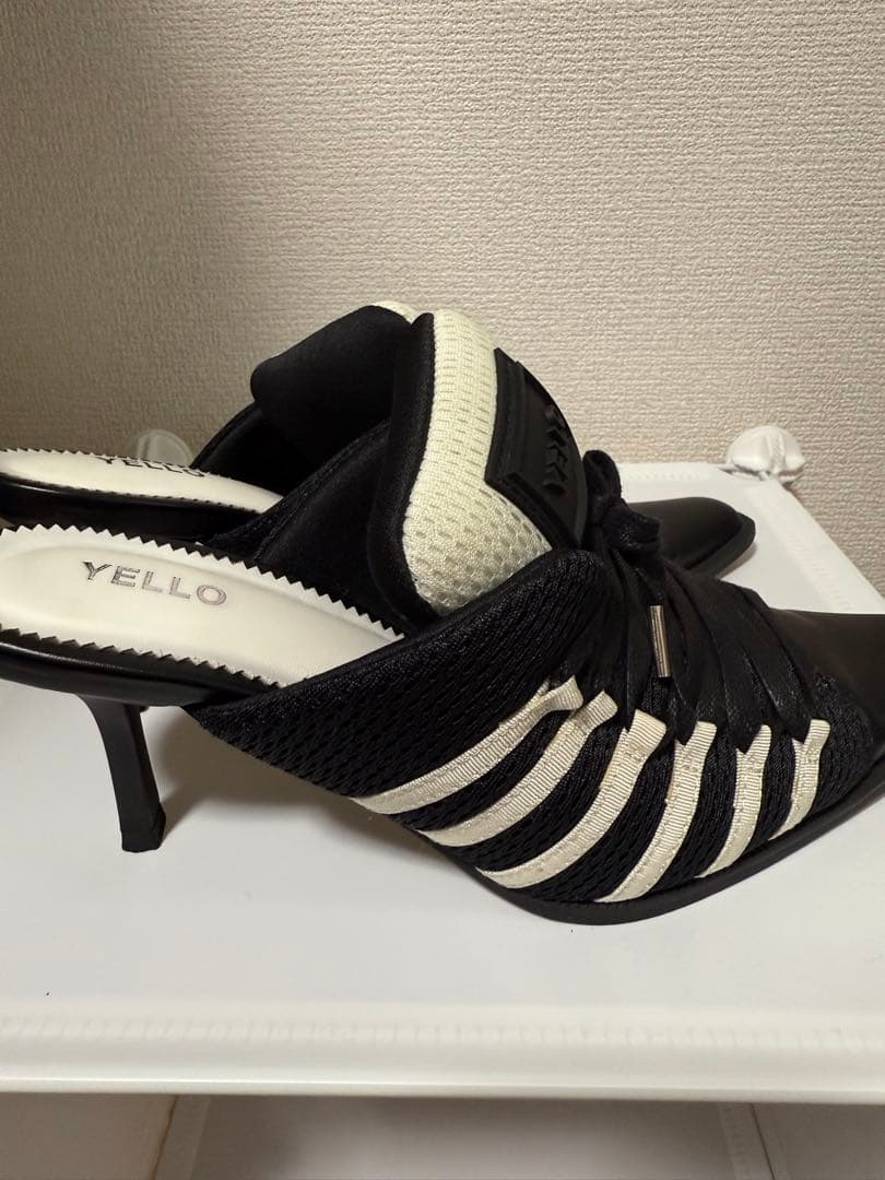 ☆*様 YELLO MONO SNEAKER MULES ブラック/ホワイト M