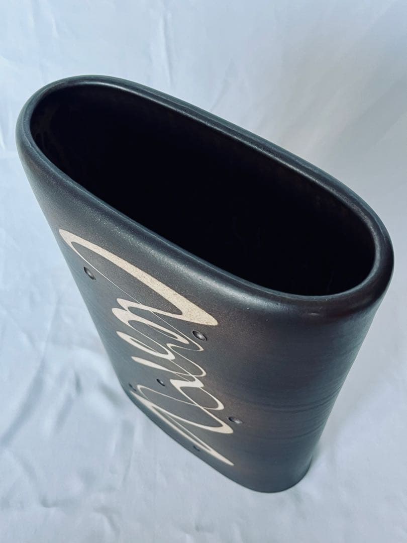 【美品】木森基人 益子焼 大型作品 象嵌紋壺