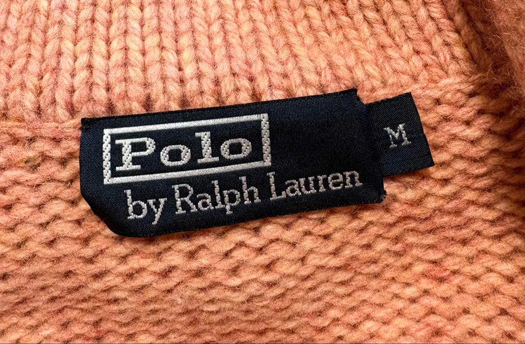 極上のとろける質感！ポロラルフローレン カシミヤ100% ショールカラーニット