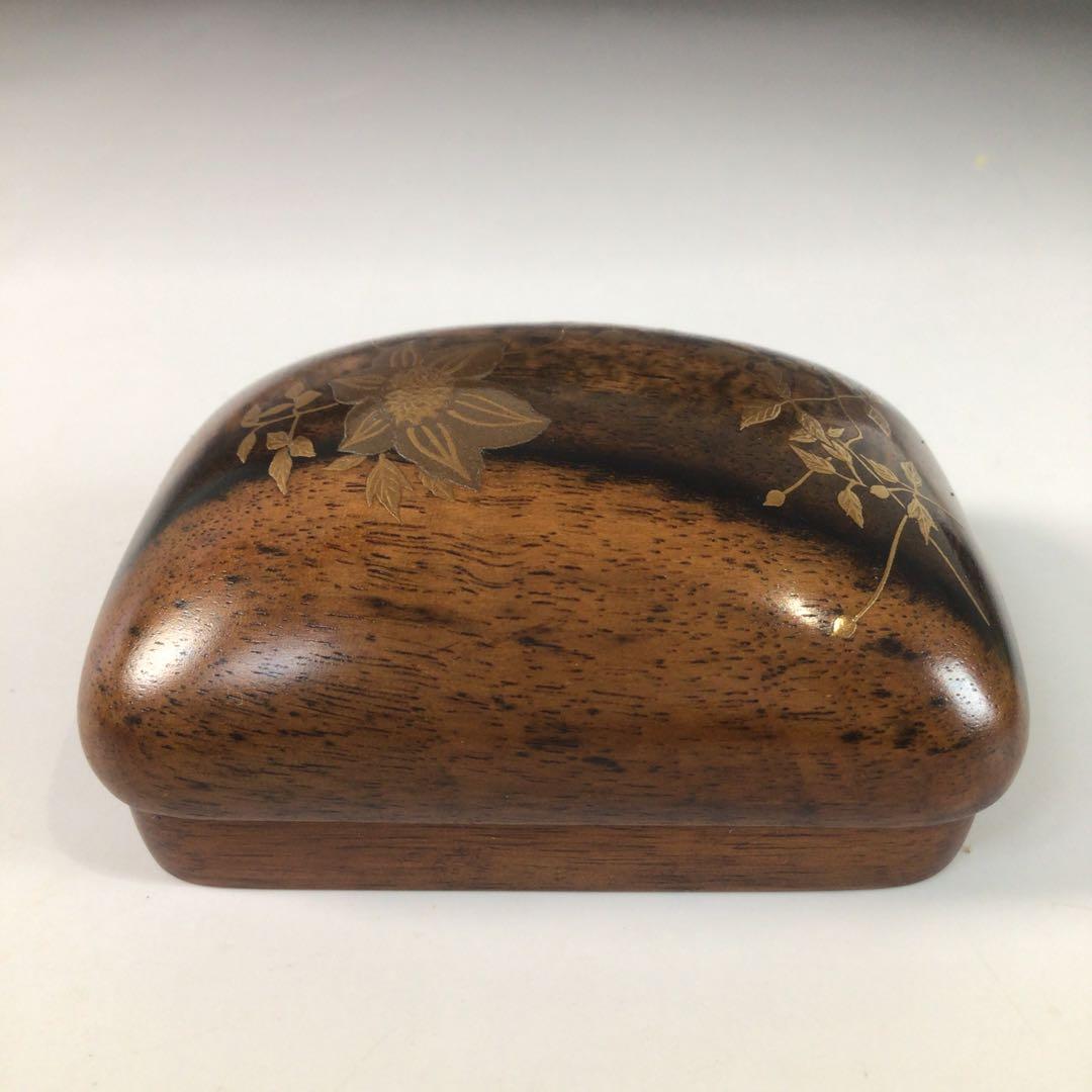 Ｒ８３６　香合　『坂田峰俊作』『鉄線蒔絵』『琳派香合』　共箱　茶道具