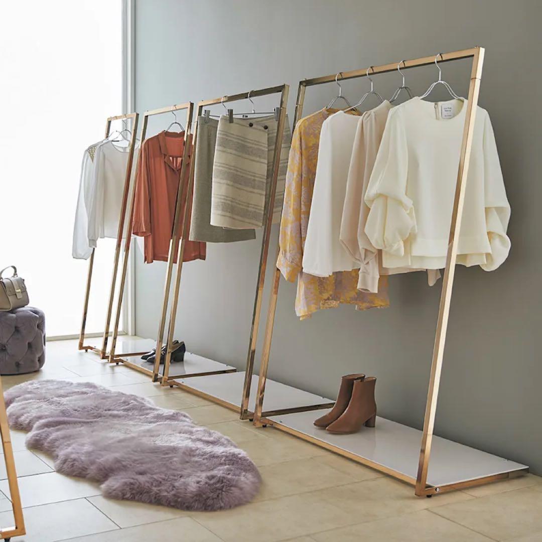ハンガーラック　ゴールド　120cm幅