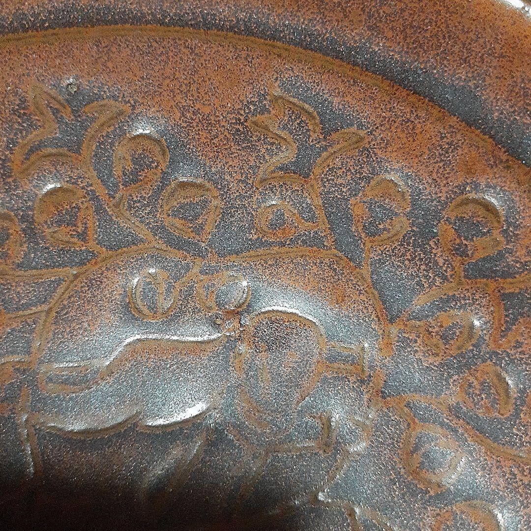 中国定窯柿釉印花文小皿