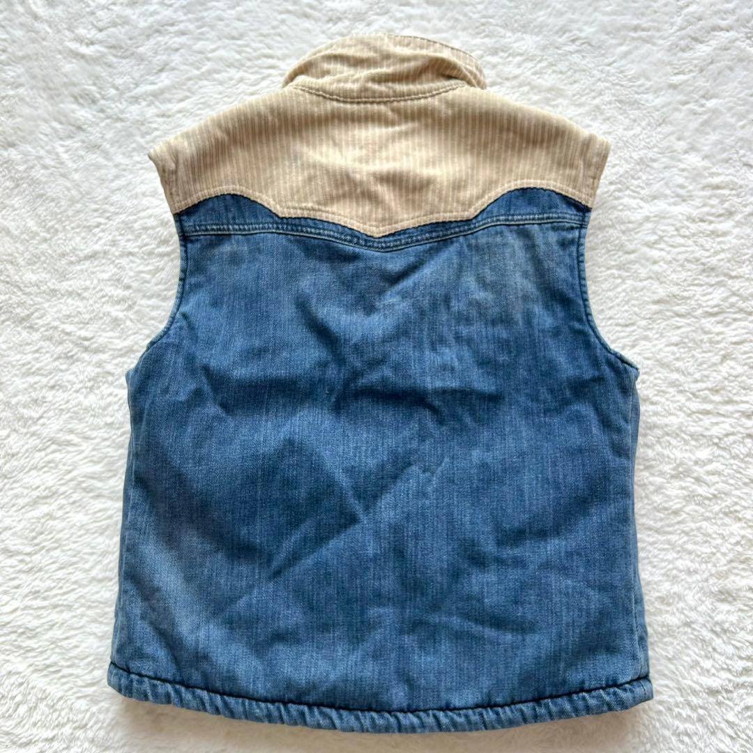 【美品】DOLCE & GABBANA デニム コーデュロイ切替ベスト YK2