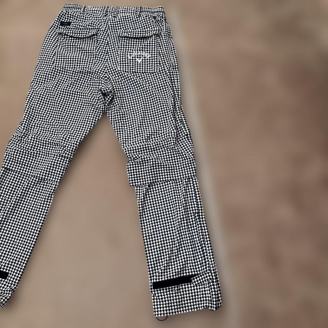 美品　キャロウェイ　レインコート　ジャケット　パンツ　千鳥格子　M ネイビー