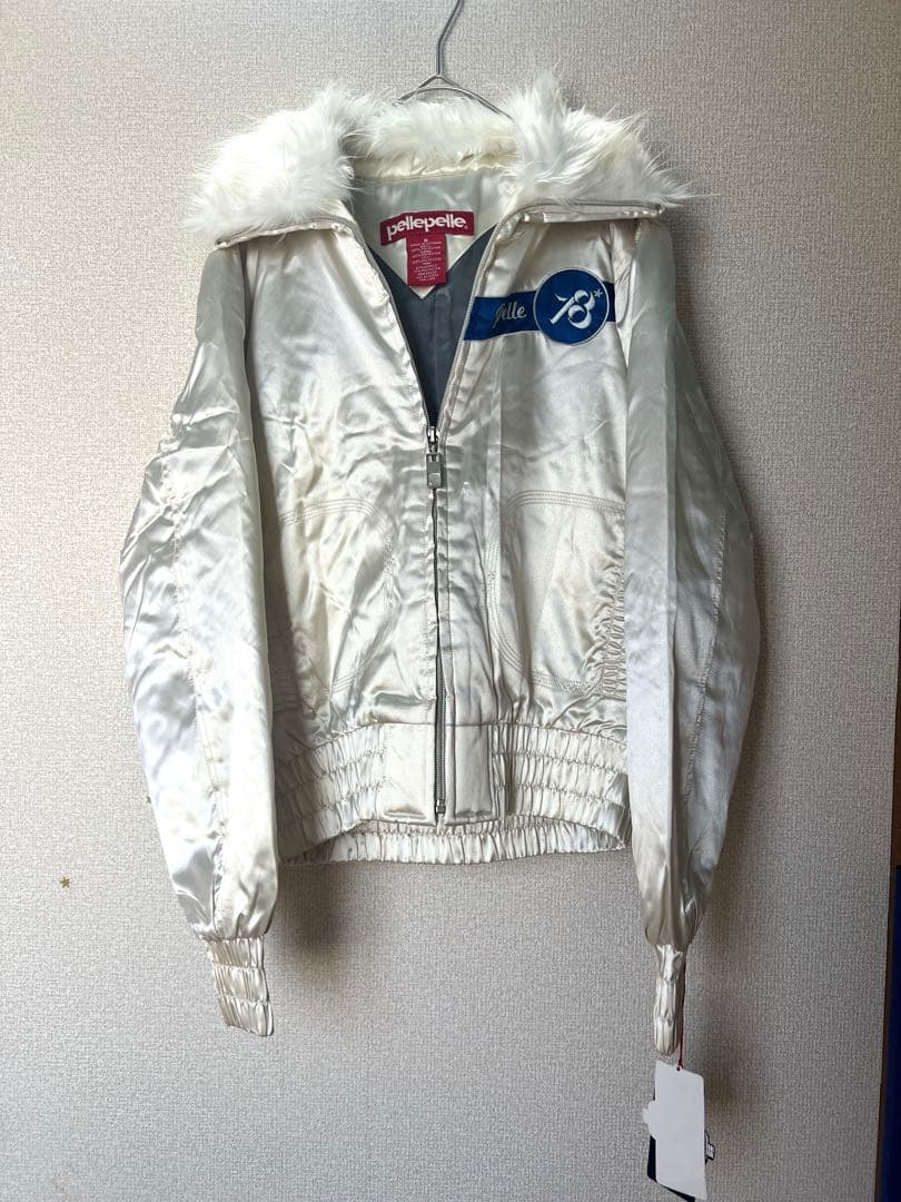 【希少】PELLE PELLE ペレペレ サテン スタジャン 1978 白