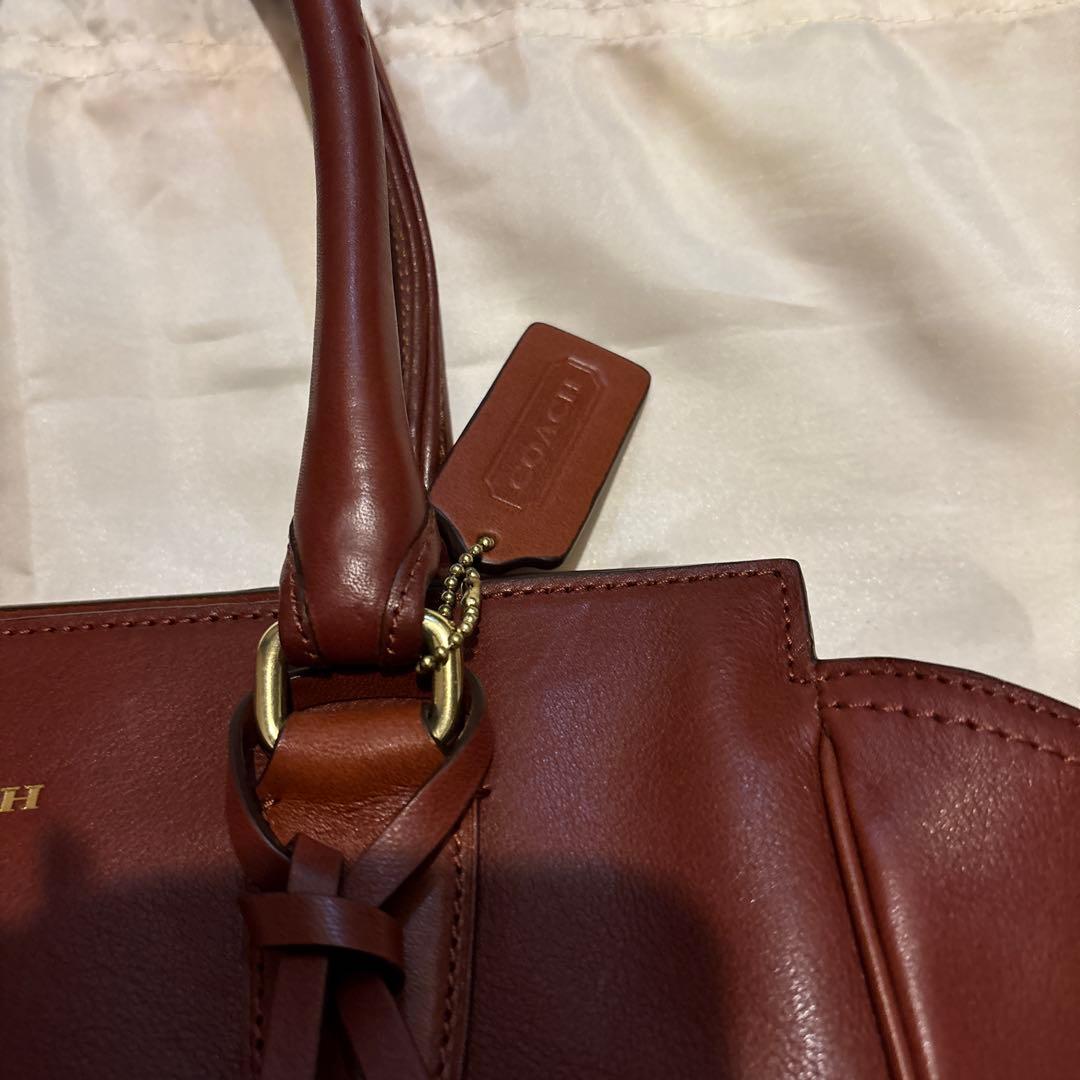 新品未使用COACH コーチ ハンドバッグ レザー 赤 ボルドー トートバッグ