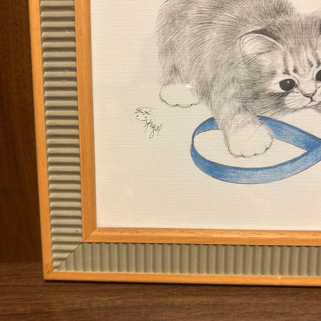 ダルメシアンと子猫の絵