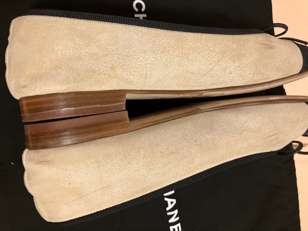 シャネル　スエードバレエシューズ　フラットシューズ