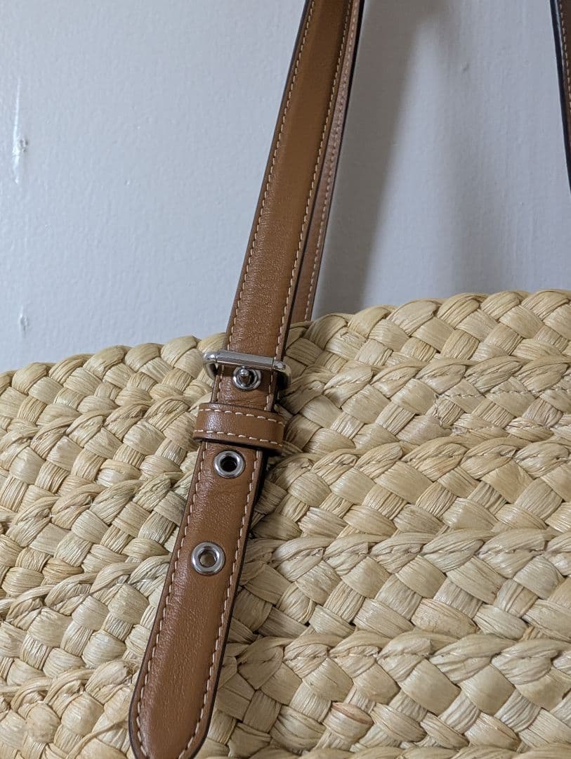 COACH　 トートバッグ かご　バッグ 　ベージュ