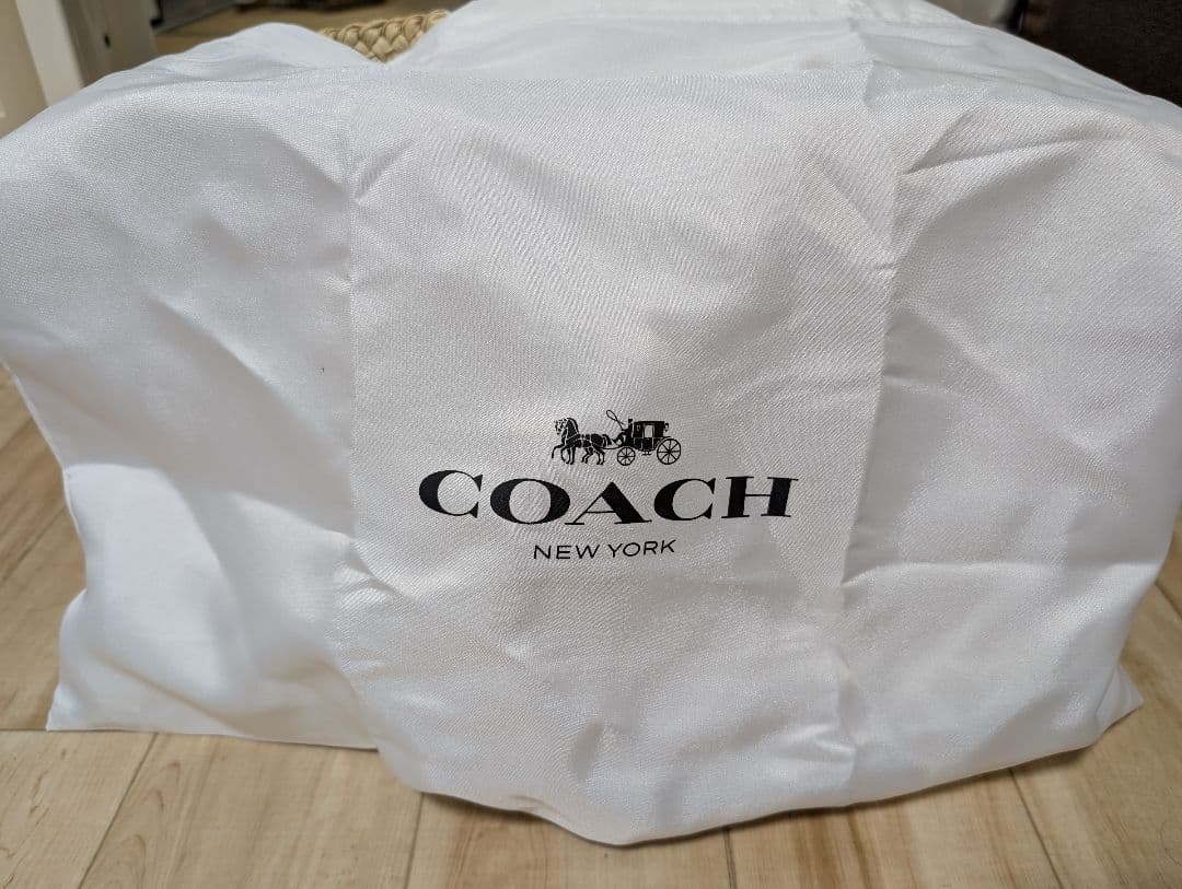COACH　 トートバッグ かご　バッグ 　ベージュ