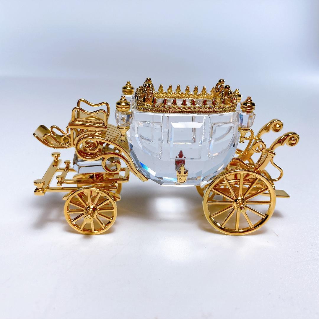 SWAROVSKI スワロフスキー 馬車　18Kゴールドコーティング|3348|