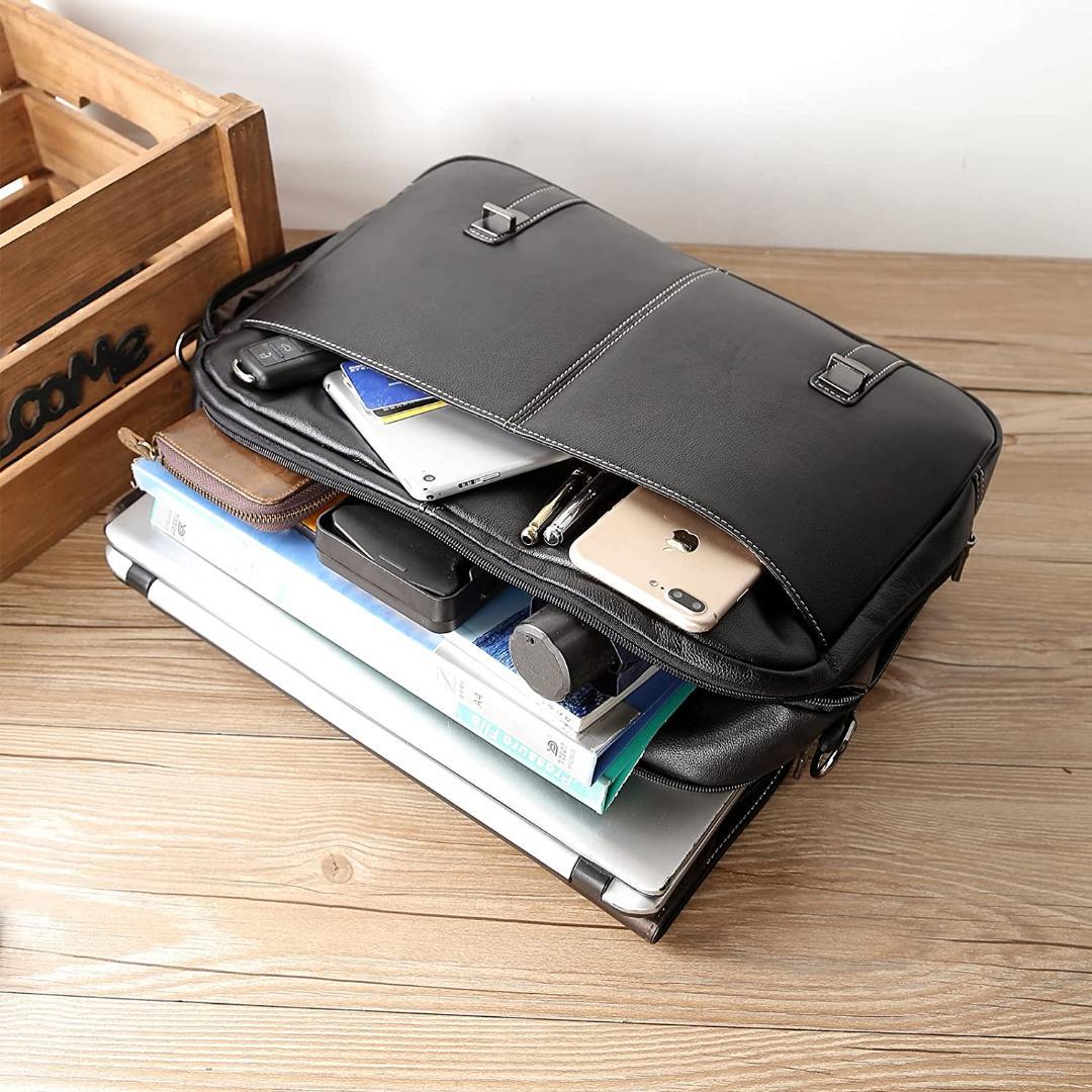 雅革 ビジネスバッグ 牛革 2way 大容量 レザー ショルダーバッグ 斜めがけ