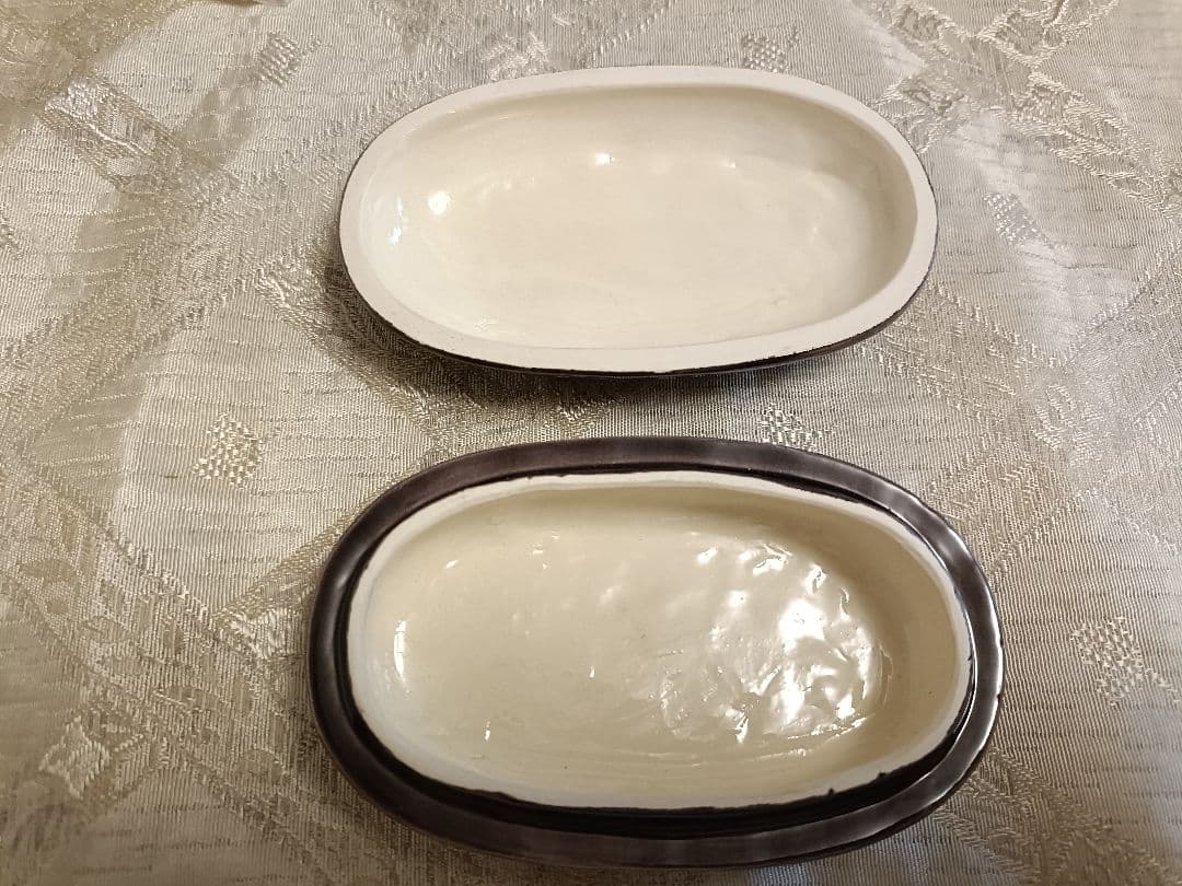 中村翠嵐作　紫交趾小判龍　香合