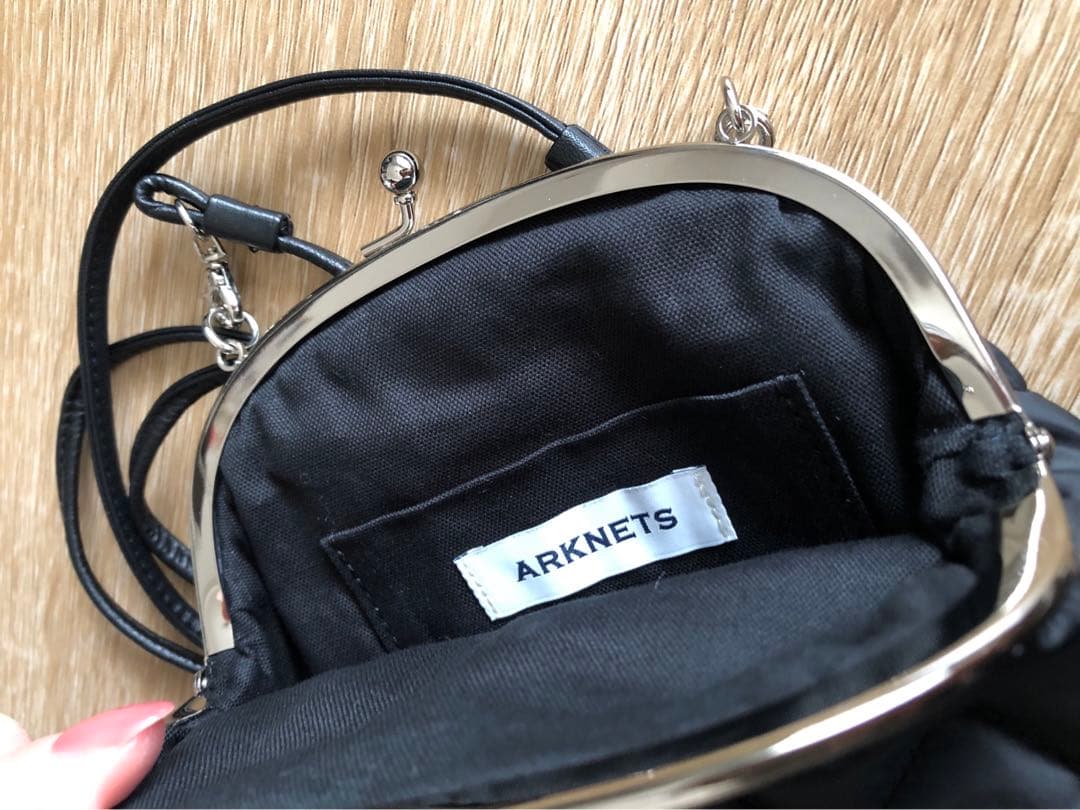 beautiful people がま口ショルダーバック ARK ショルダー付き