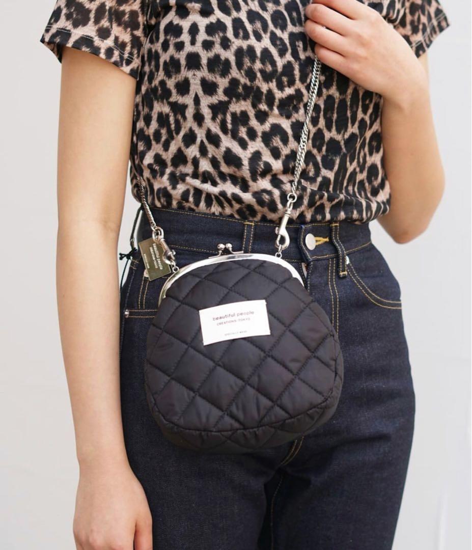 beautiful people がま口ショルダーバック ARK ショルダー付き