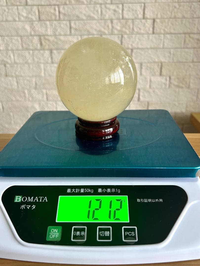 ✨虹入り✨ハニーイエローカルサイト 大玉 約93mm 1.2kg