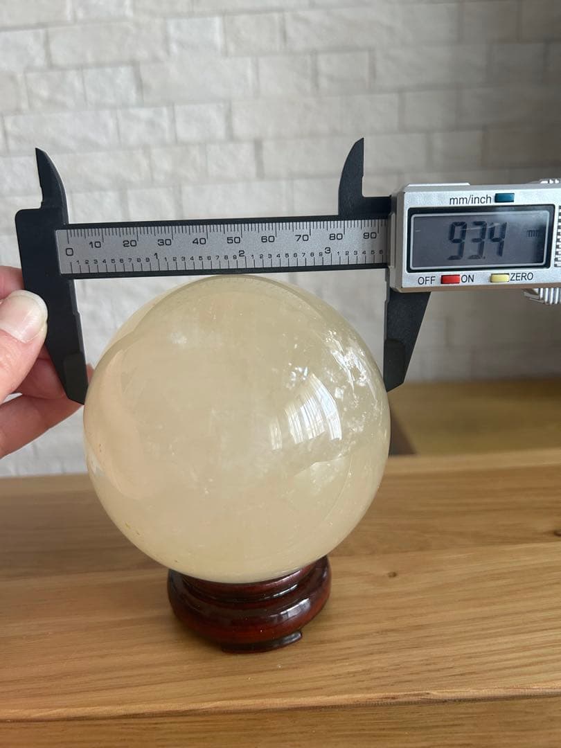 ✨虹入り✨ハニーイエローカルサイト 大玉 約93mm 1.2kg