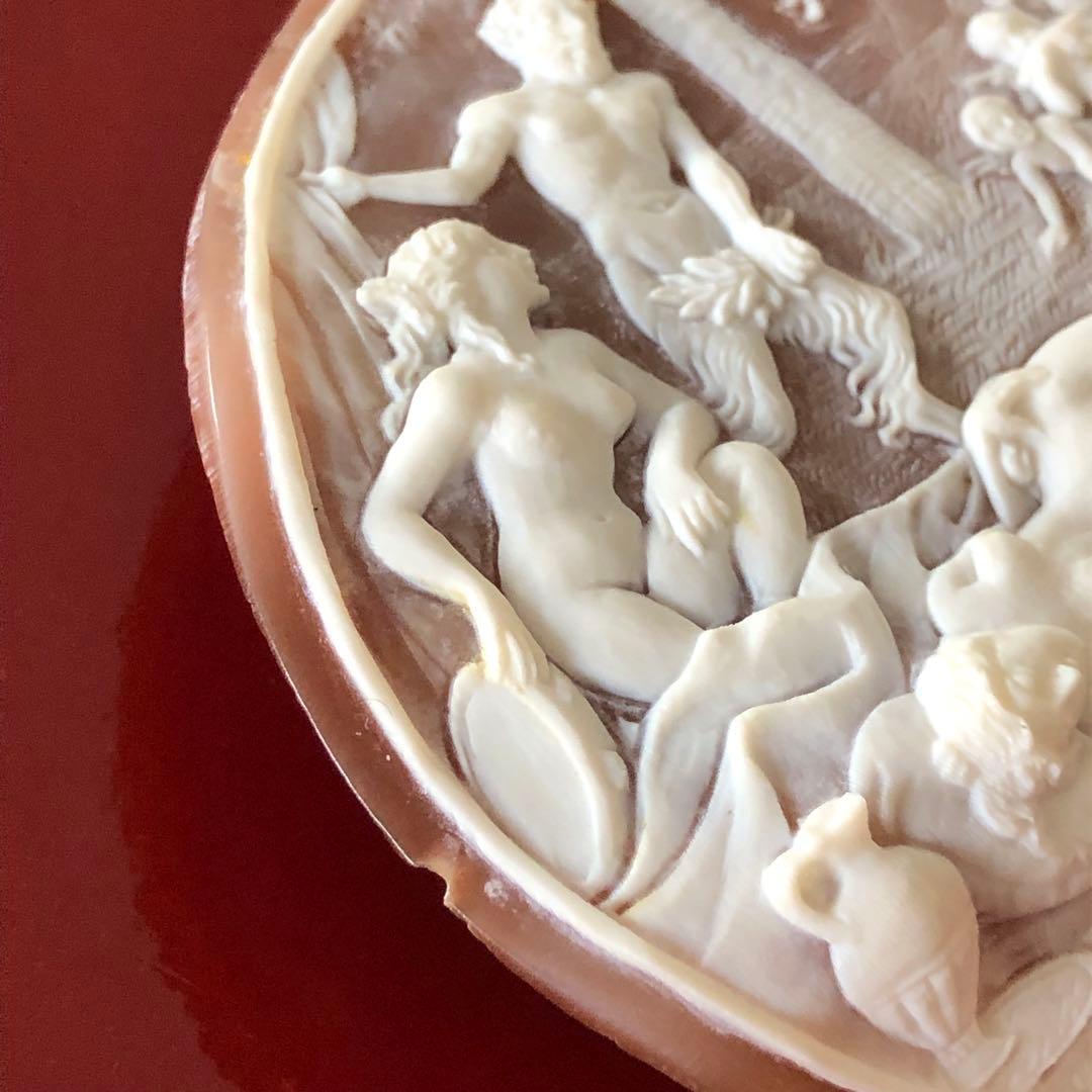 シェルカメオ　オーバル　ルース　アメンドーラ