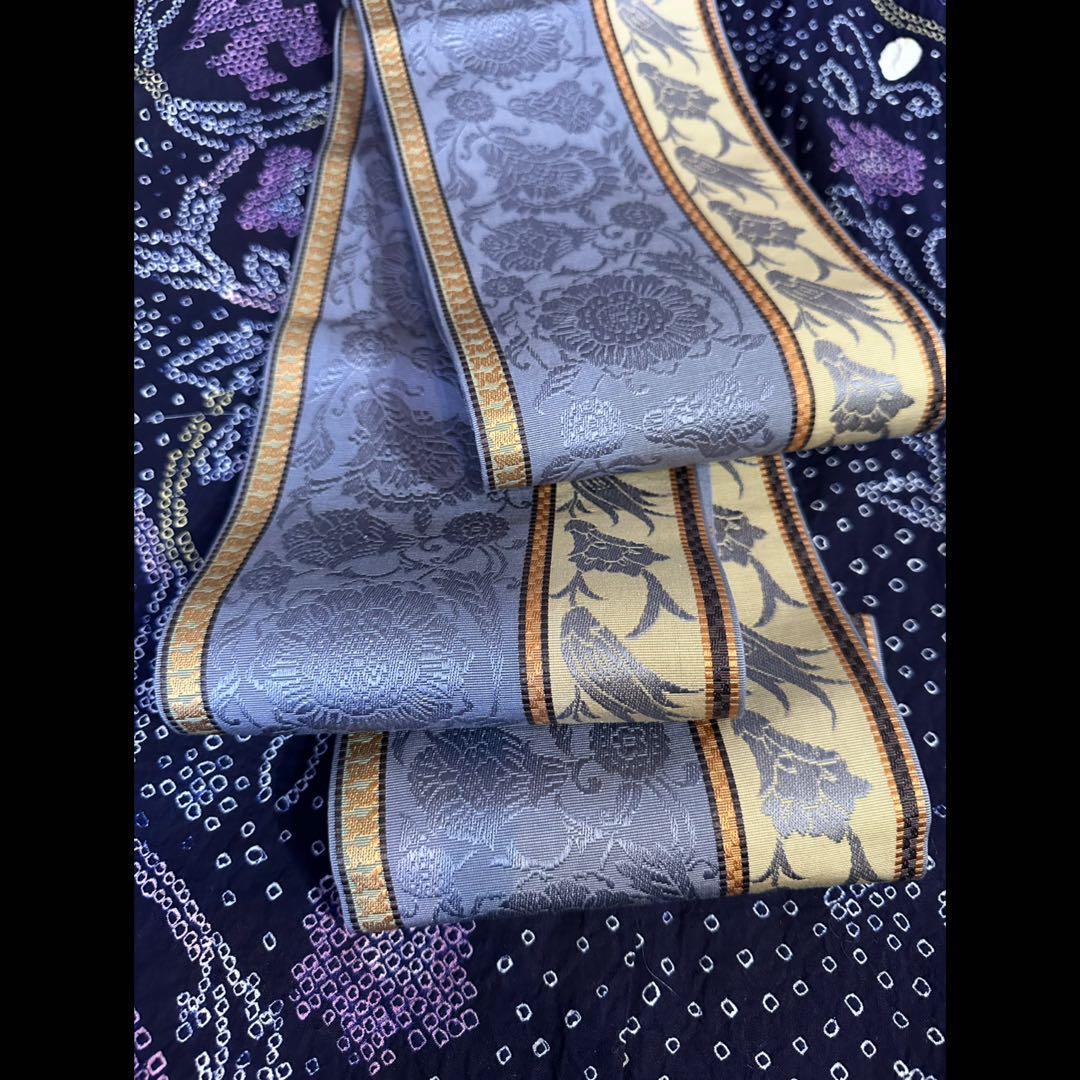 2点セット❣️新品美品✨トールサイズ✨有松鳴海絞り浴衣　藍染に紫