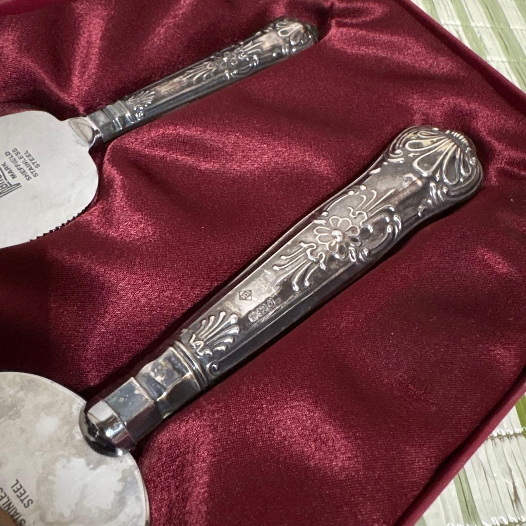 イギリス　カトラリー　シルバー パイサーバー　Harrison Brothers