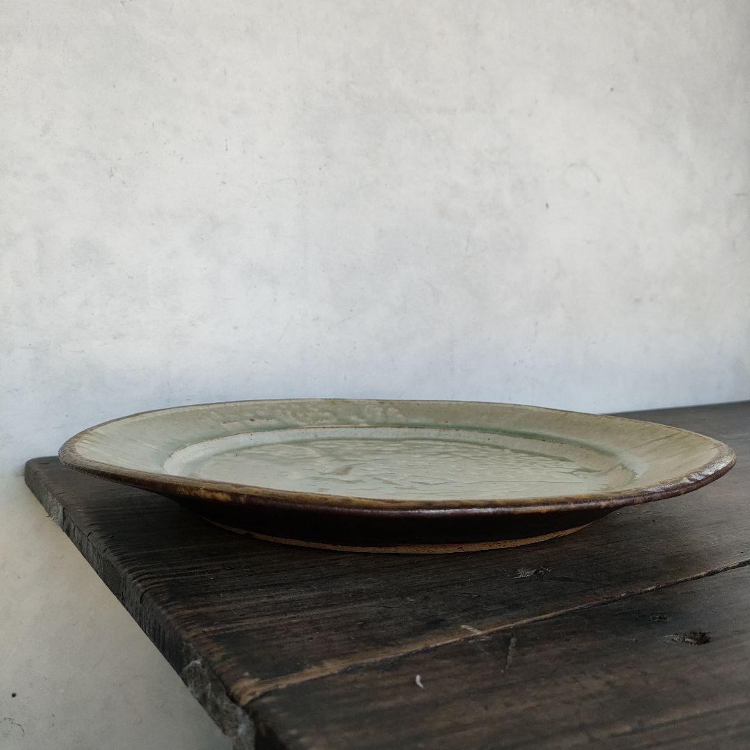 出西窯 大皿 35cm 出雲 民藝 未使用品 工芸 レア 希少 飾り皿