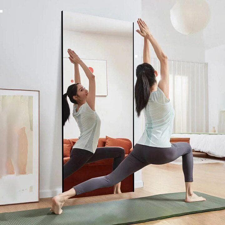 割れない鏡 ウォールミラー 壁掛け 姿見鏡 40×90cm ゴールド 1617