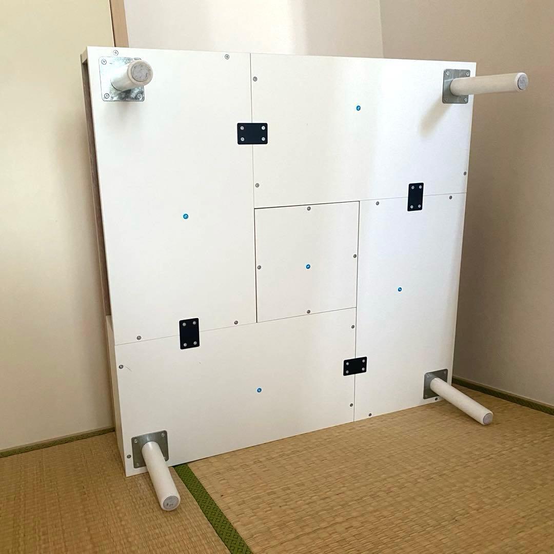 美品 WAMPAT ローテーブル センターテーブル 収納あり ホワイトオーク