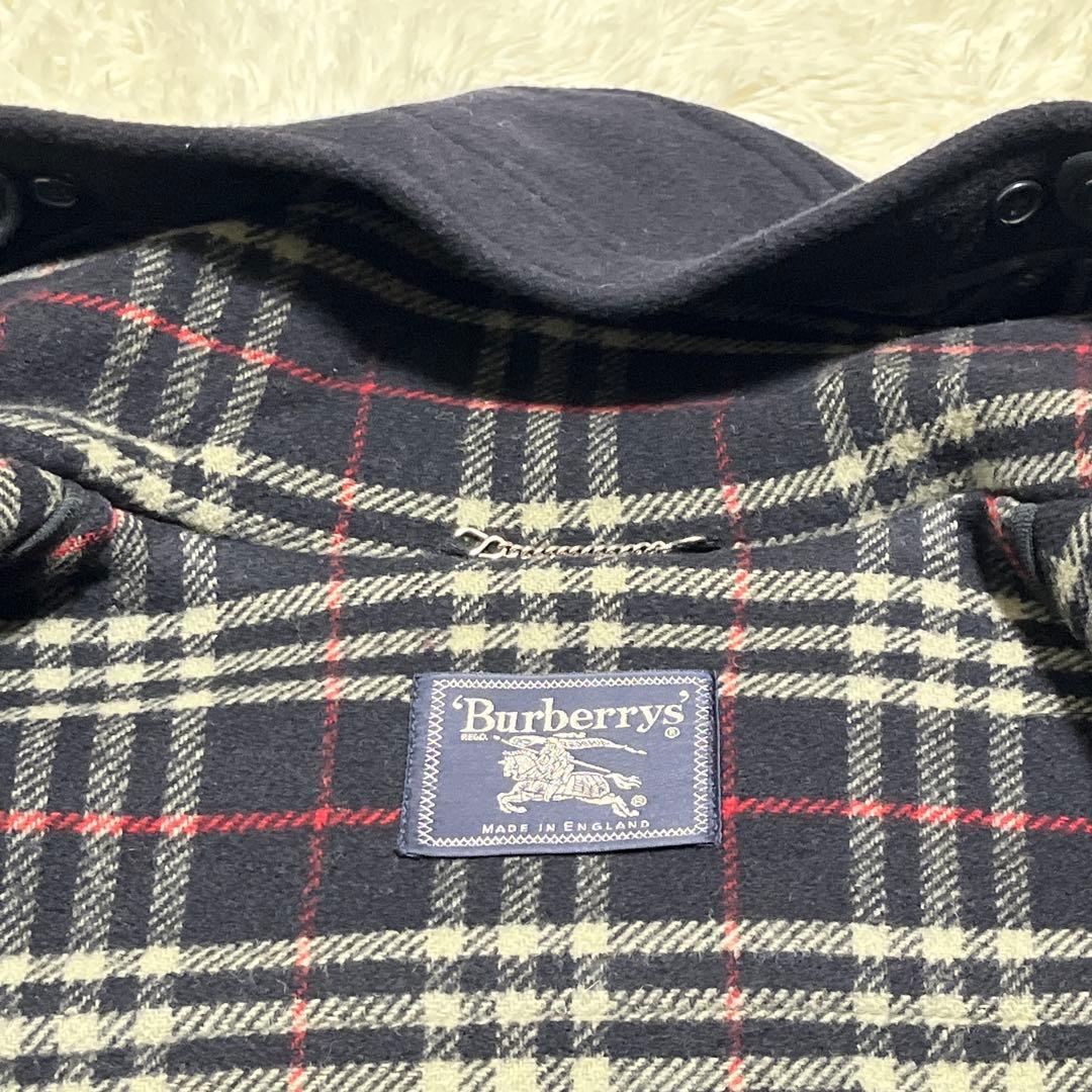 美品✨️ BURBERRY ダッフルコート ノバチェック ウール ネイビー XL