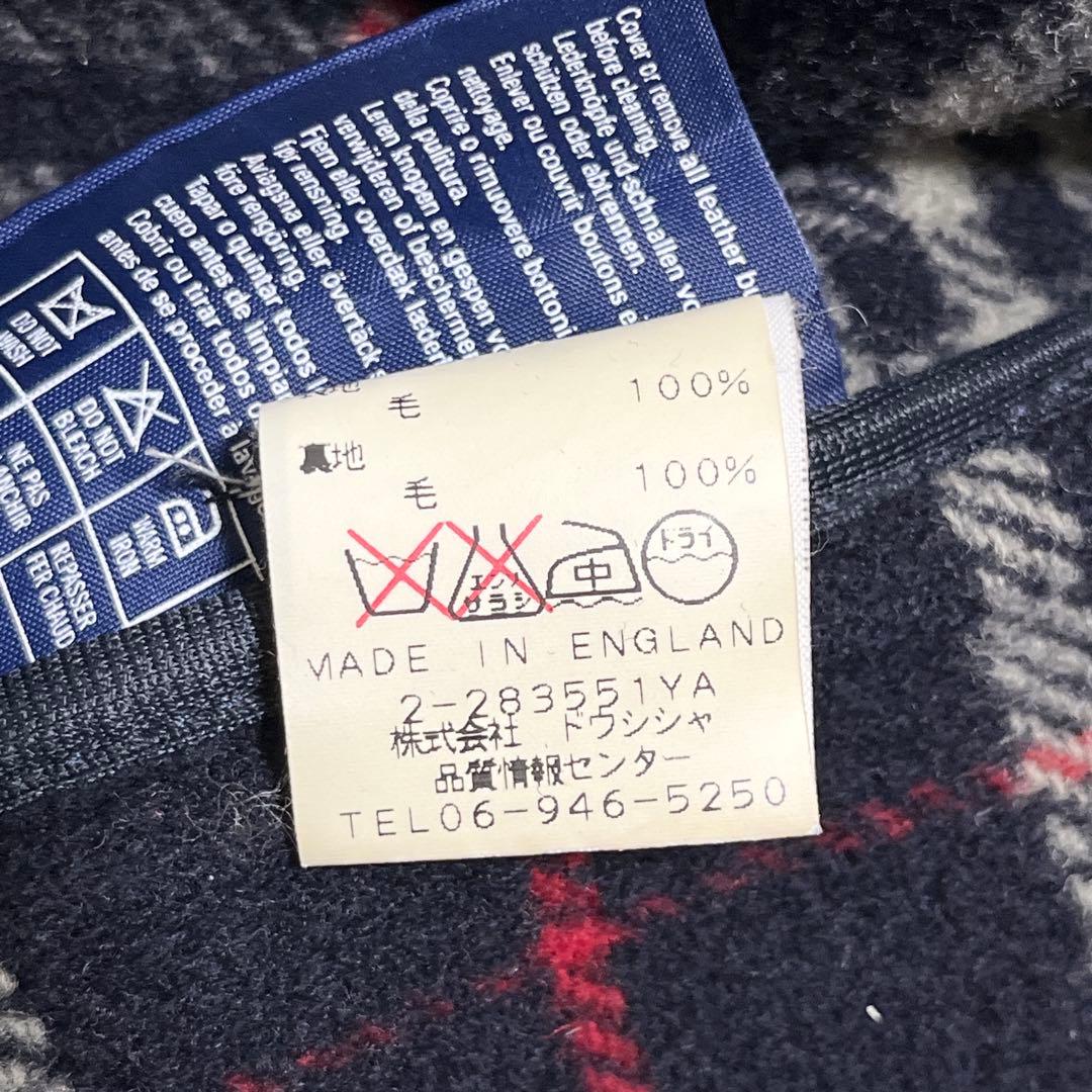美品✨️ BURBERRY ダッフルコート ノバチェック ウール ネイビー XL