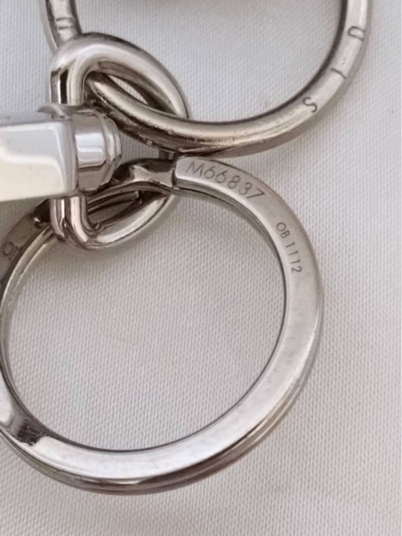 ルイヴィトン ポルトクレ ノットロープ キーリング M66837 シルバー