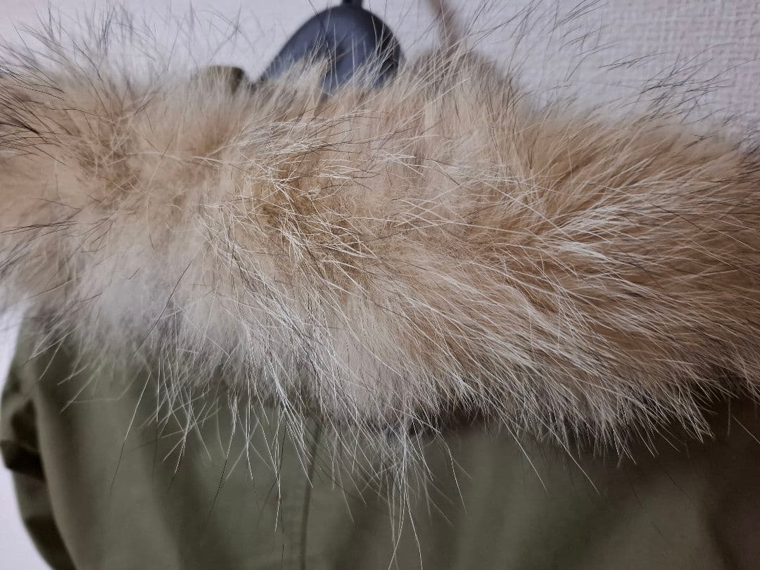 SHIPS モッズコート ファー付きカーキ