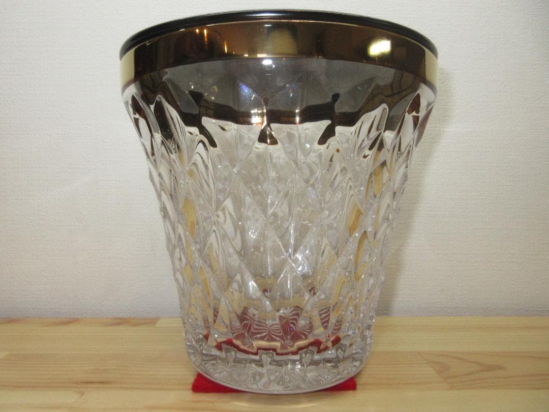 送料込【逢絢亭・新品】茶道具 水指 義山 クリスタル 金縁末広 大中繁明 共箱