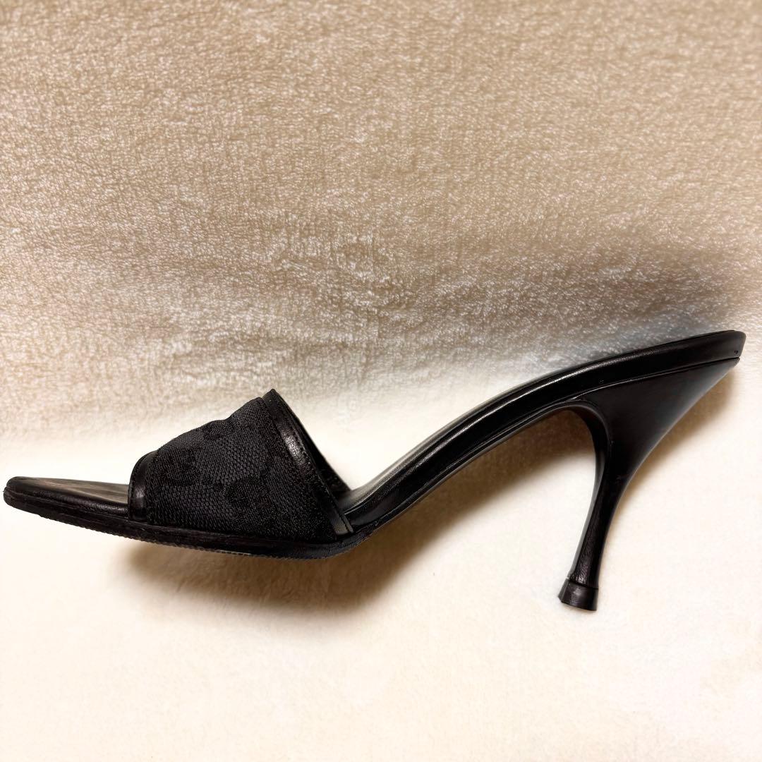GUCCI ブラック ハイヒール ミュール 36 1/2