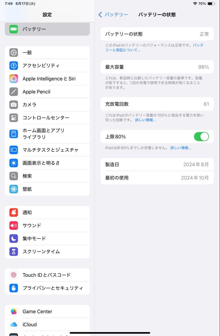 iPad mini (第7世代) 256GB Wi-Fi