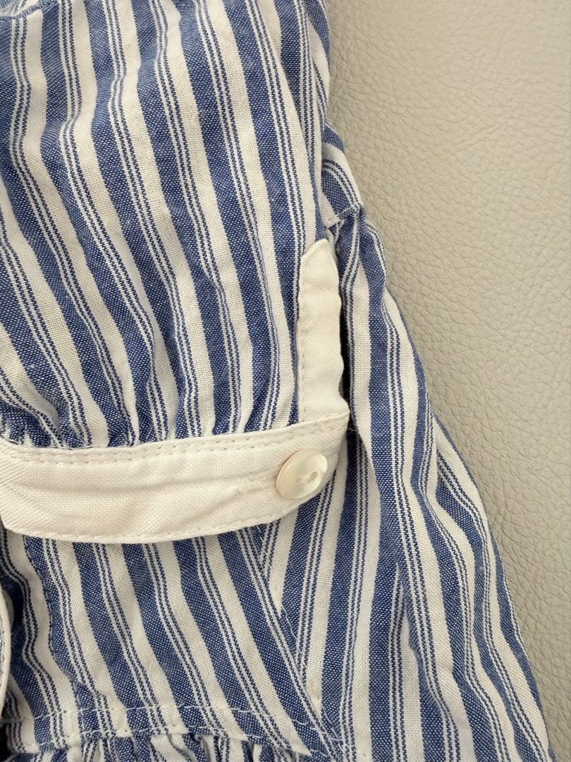 アトリエgg ateliergg シャツワンピース 21 ブルー ストライプ犬服