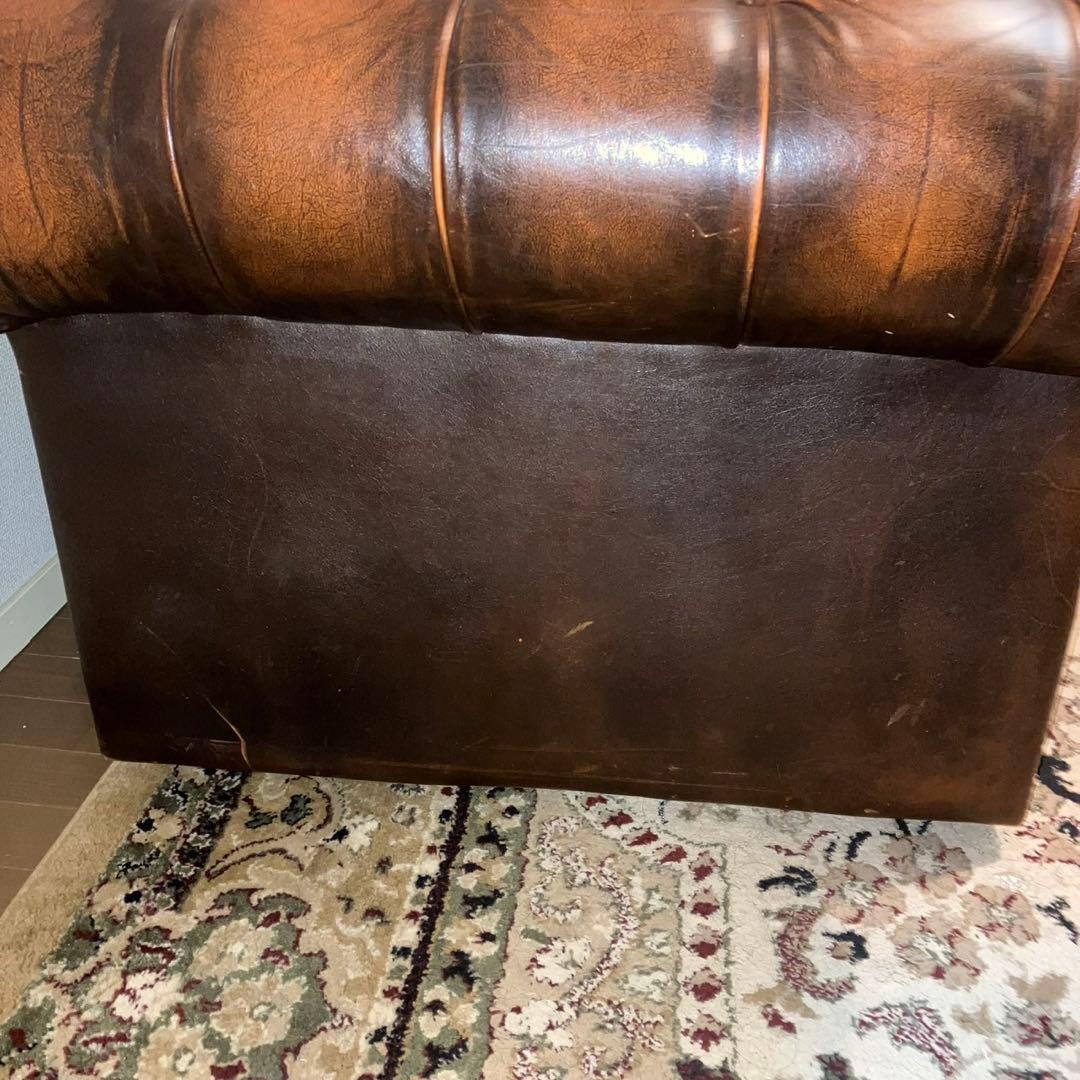 チェスターフィールド本革ソファ1人掛け英国調アンティーク