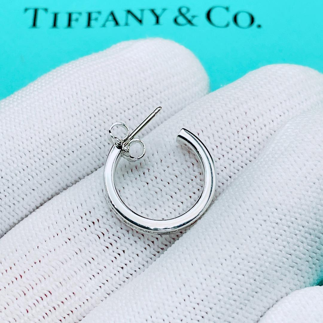 ◇ティファニー◇新品仕上済 1837 ナロー フープ ピアス 片耳用 2.20g