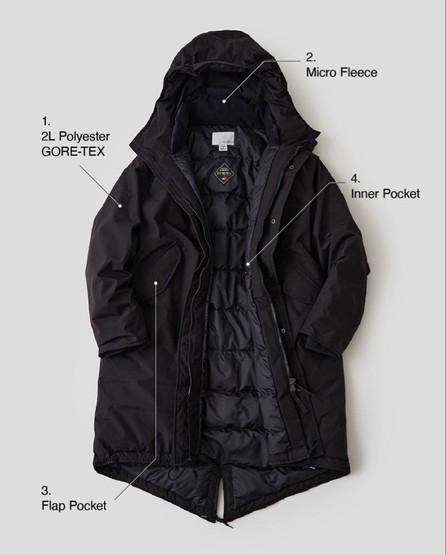 ジャケット・アウター nanamica GORE-TEX long down coat