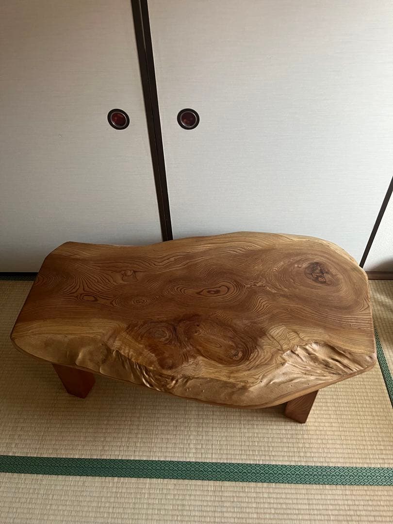 ケヤキ　天然一枚板　ローテーブル