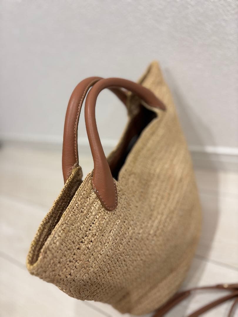 ヘレンカミンスキー 新品同様 ラフィアのカゴバッグ トートバッグ