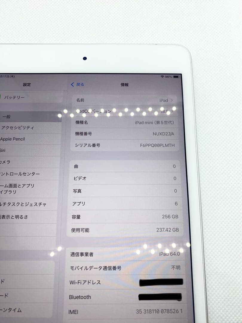 【未使用品】iPad mini 5／256GB／SIMフリー／セルラーモデル