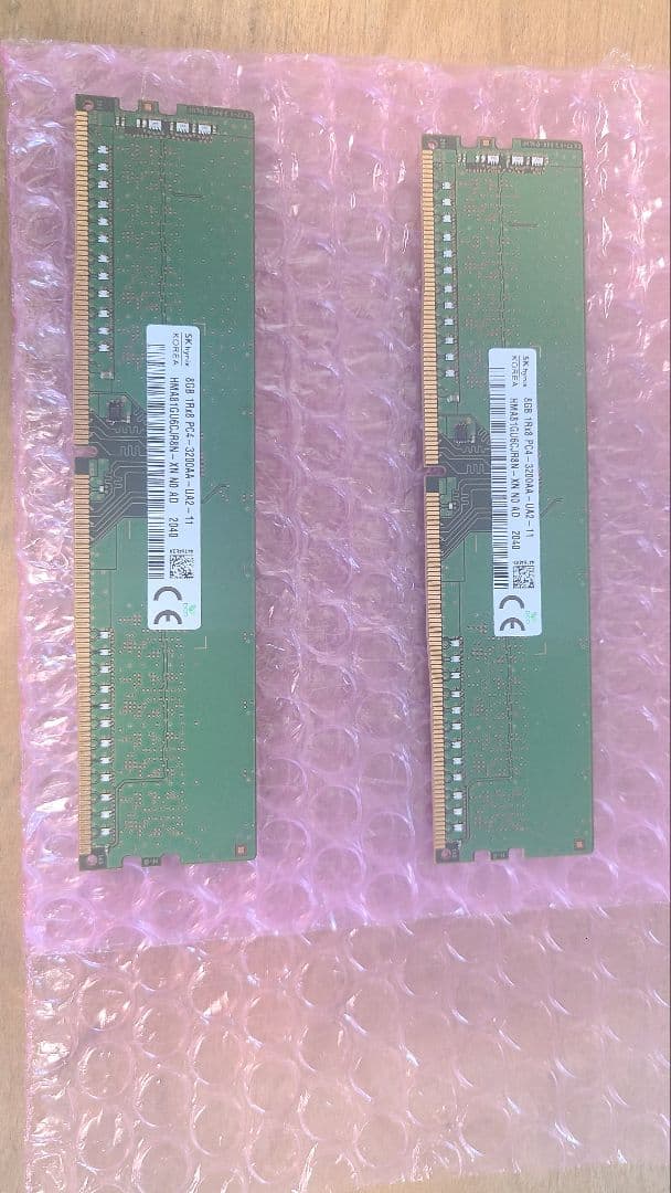 DDR4 8GBメモリ 2400MHz 2枚セット(16GB)