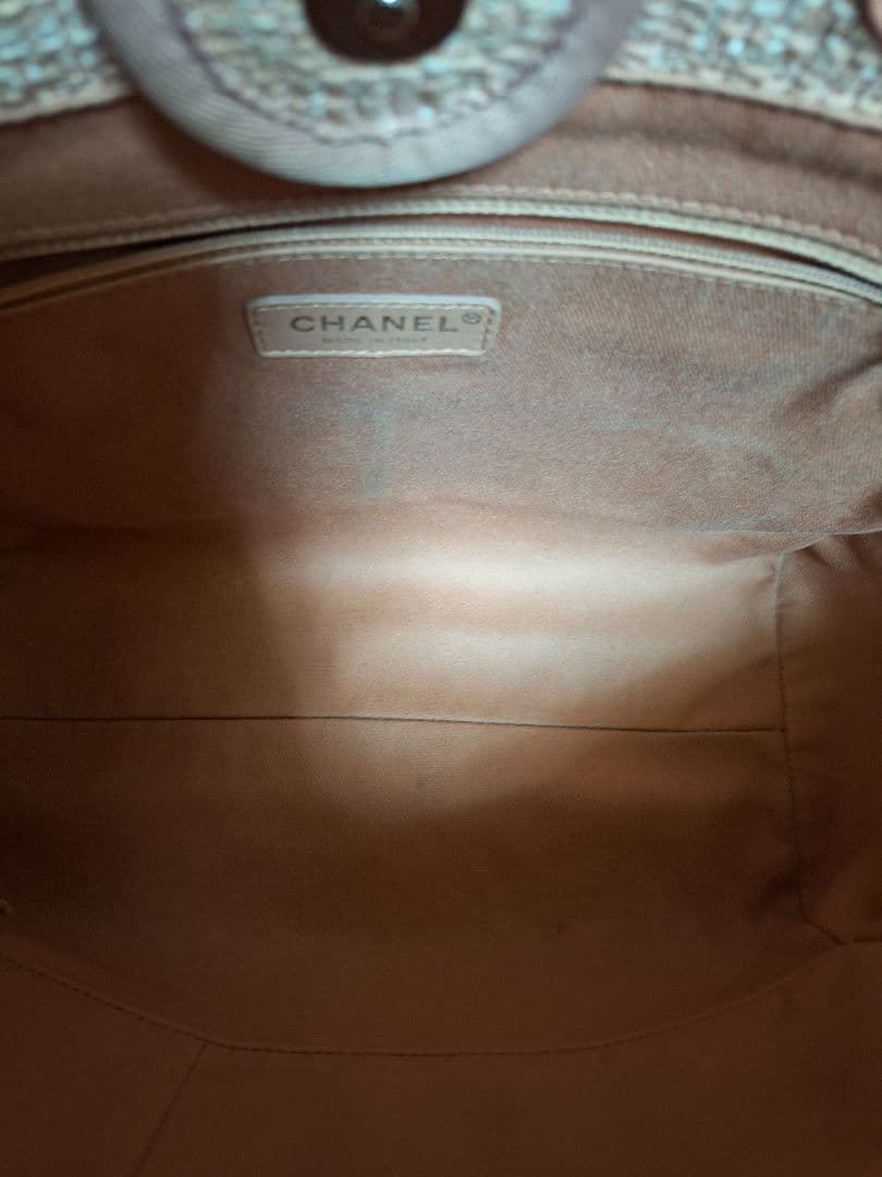 CHANEL ドーヴィルチェーントートバッグ