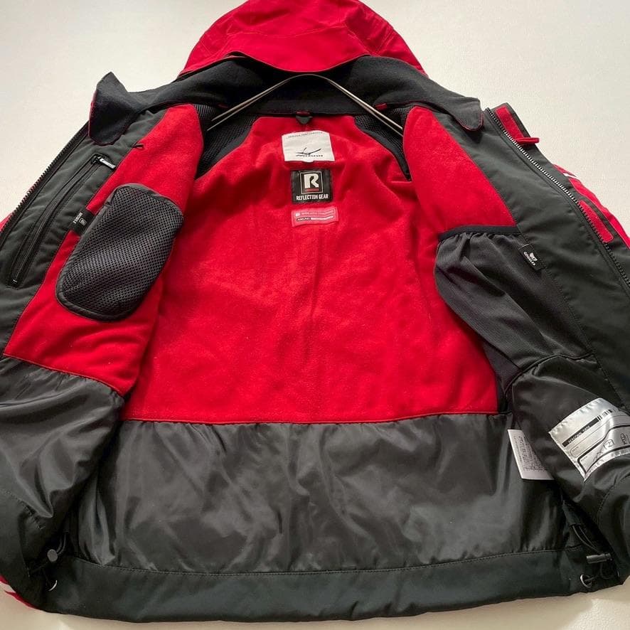 【やまみ】ミズノ スキーウェア 上S 下M セットアップ 赤 ブレスサーモ