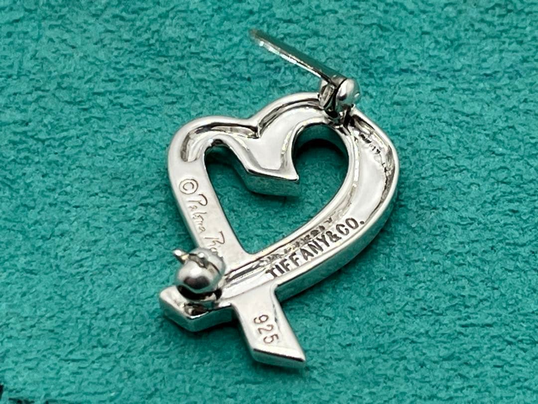 h291 美品　ティファニー　ラビングハート　ブローチ　シルバー　925
