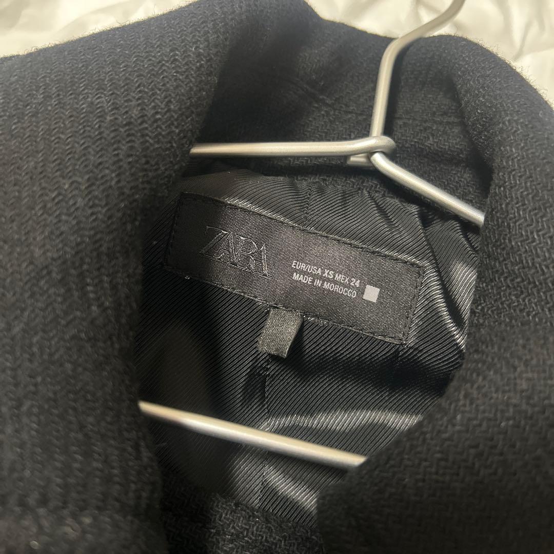 ウール混紡ショート丈ダブルブレストコート　ZARA