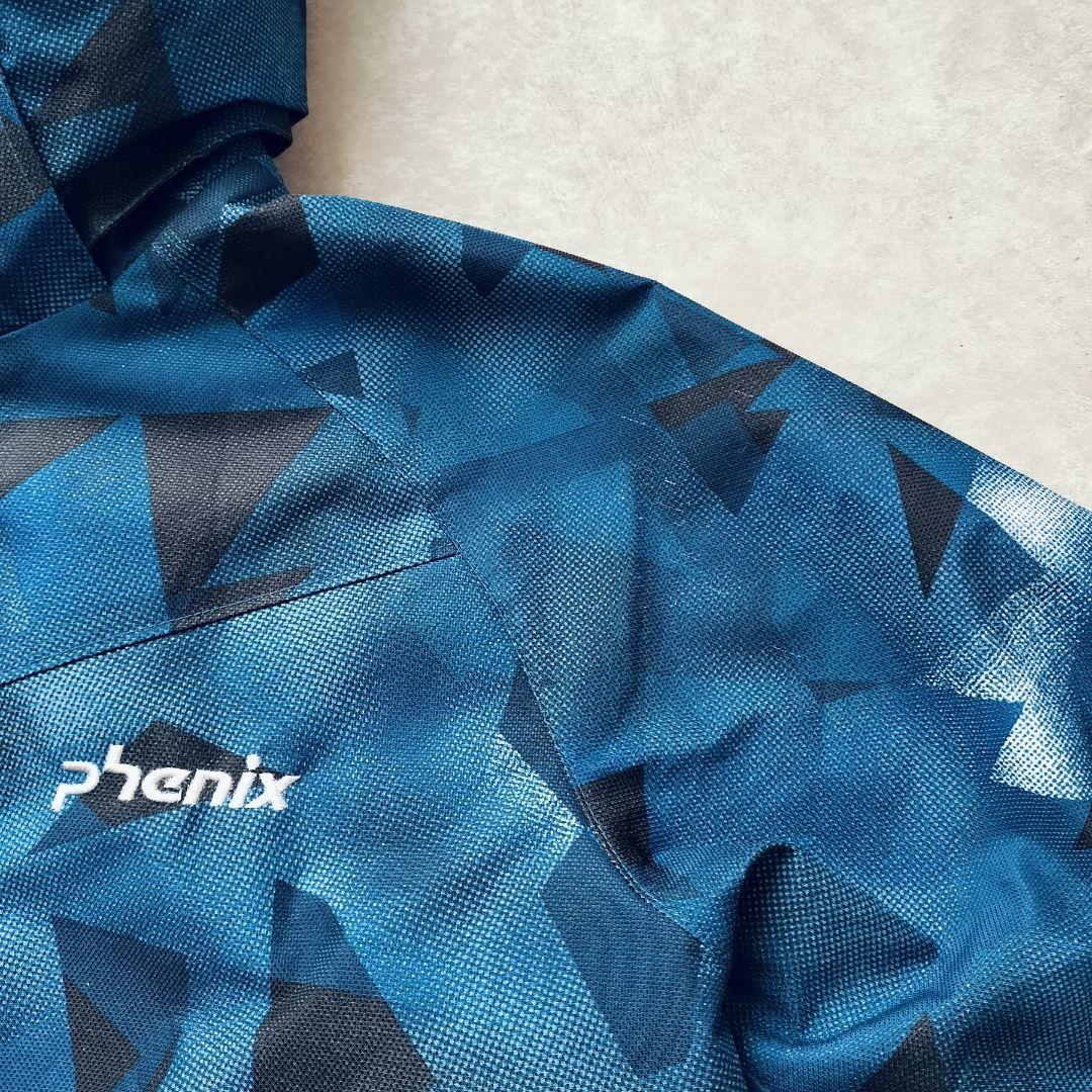 極美品 PHENIX フェニックス スキーウェア 上下150 幾何学 ネイビー