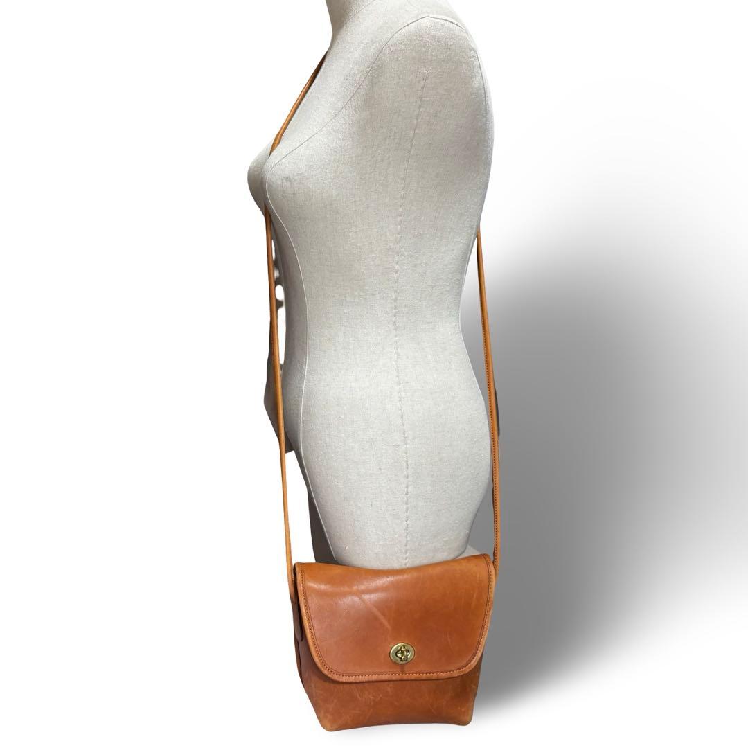 【ヴィンテージ】オールドコーチ　ショルダーバッグ　レザー　ターンロック　ブラウン