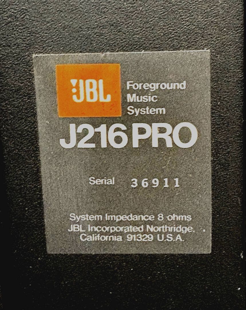 JBLJ216PRO スピーカー2台セット【動作確認済】